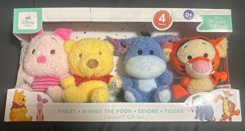 New Disney Baby Cuteeze Set Winnie the Pooh Piglet Eeyore Tigger Limited Edition