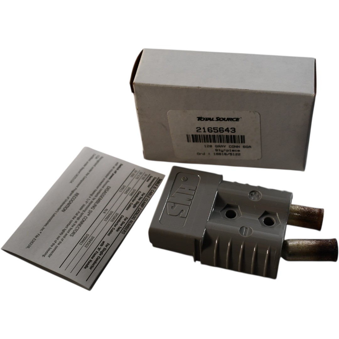 NEW Total Source 2165643 120 Gray Connector 6GA Forklift Battery Power Plug