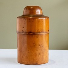 Antique Victorian 19th Century Screw Top Wooden Bottle Holder Apothecary Boxwood