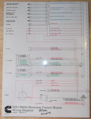 CUMMINS ISB CM850 ELECTRONIC CONTROL MODULE WIRING DIAGRAM