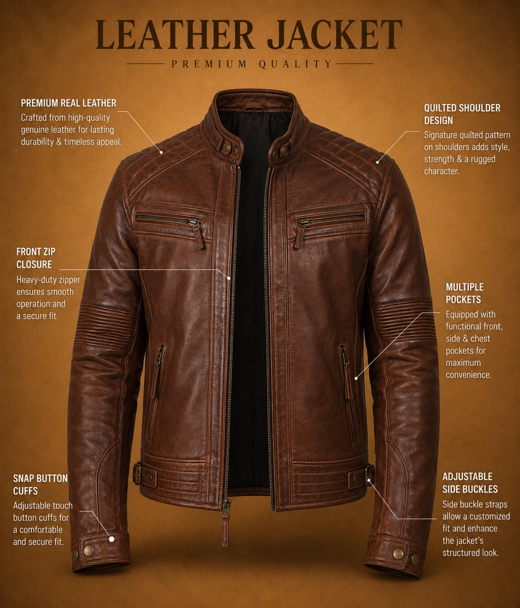 Leather Car Coats for Men for sale | eBay