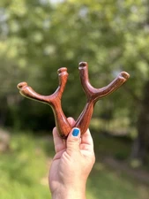 Lot of 2 Custom Handmade Hunting Slingshot Walnut Wood Slingshot NEW
