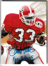 2014 SP Authentic Gold Inscription Auto /3 Terrell Davis Georgia "Go Dawgs"