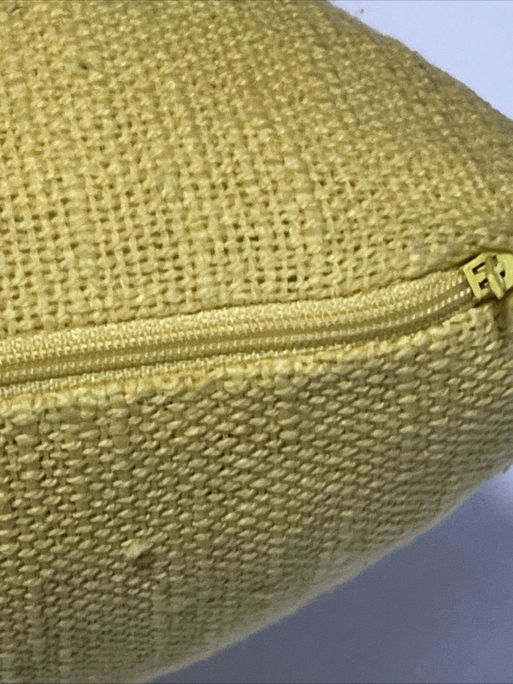 Dormify Decorative Throw Pillow 12” X 28” Buttercup Yellow Tassels Zip Closure - Image 4 of 4