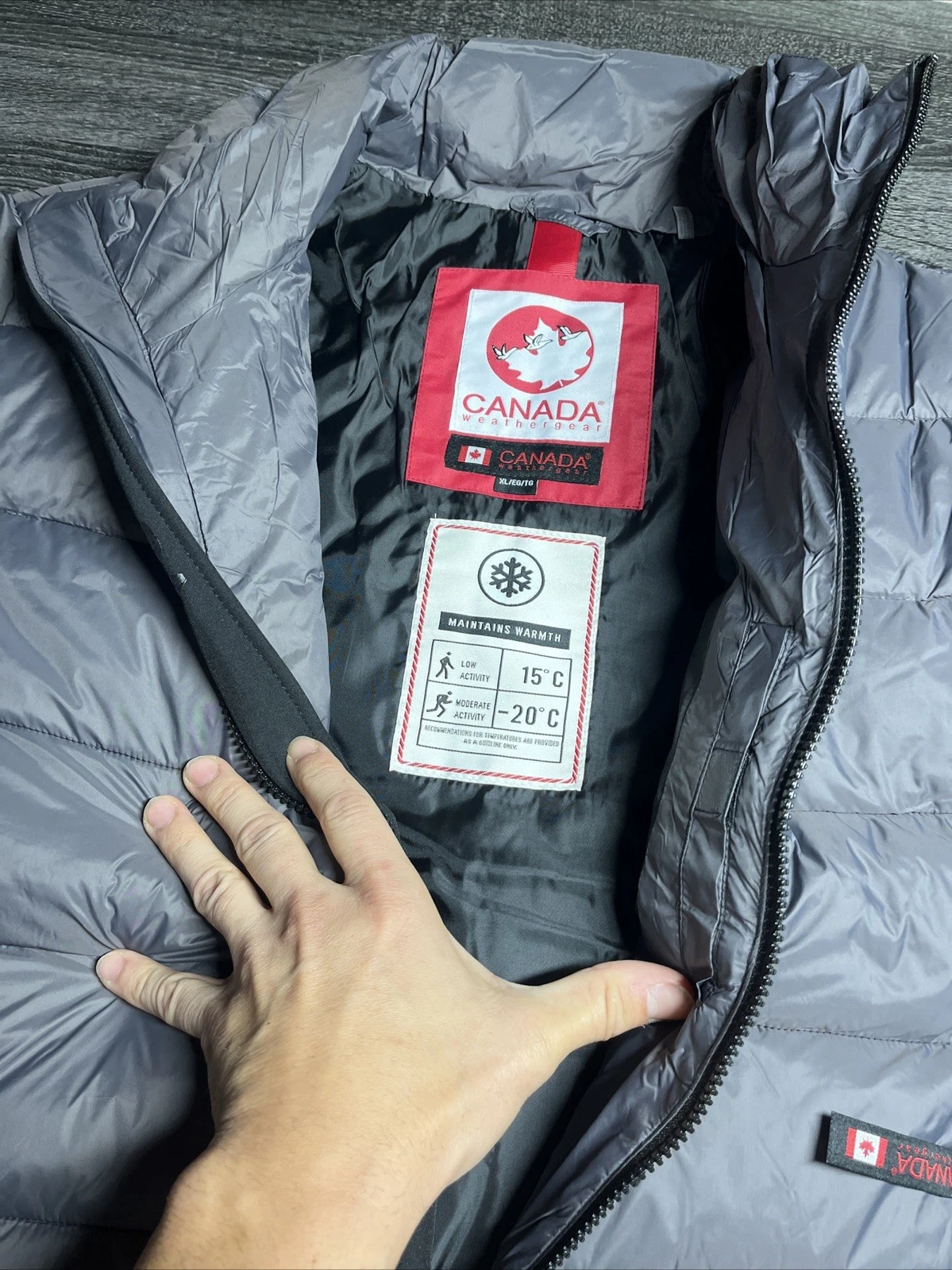 Canada Weather Men’s Gear Puffer Jacket - Grey Sz XL New $210 image 7