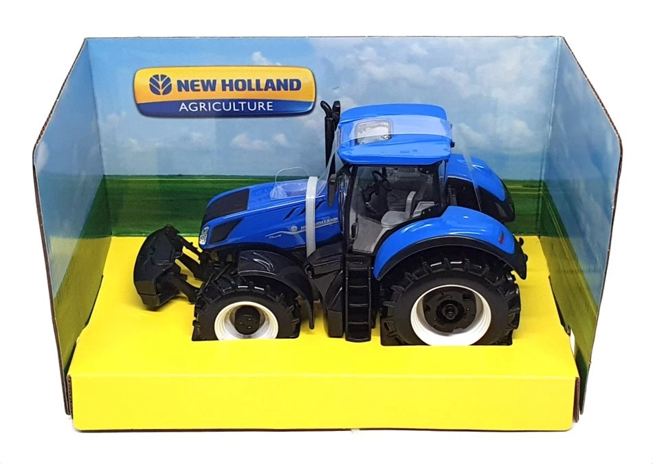 Burago 1/32 Scale 18-44066 - New Holland T7 HD Farm Tractor - Blue - Image 4 of 4