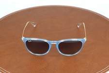Ray-ban Erika Blue Round Small Scratch On Lens Sunglasses 54-18-145