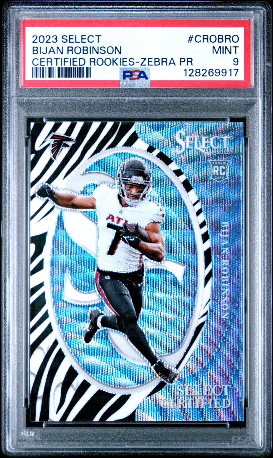 Bijan Robinson Panini Select Certified Rookies #CROBRO Prizm