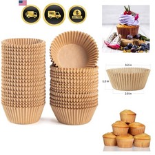 Standard Natural Cupcake Liners 500 Count, No Smell, Grease-Proof Paper Muffi...