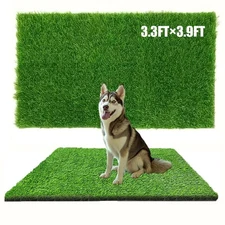 Artificial Grass for Patio & Pets,3.3×3.9FT Fake Grass Indoor Outdoor,Realist...