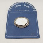 Vintage White Sands Sterling Silver 925 Mother of Pearl Oval Brooch Pin NOS — photo 1