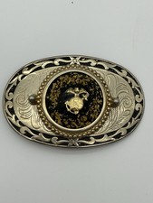 United States Marine Corps Belt Buckle Gold Flakes Made In USA