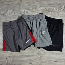 Nike Boys Athletic Shorts Bundle of 3 - 2 Size Medium 6 and 1 Size 7 Large
