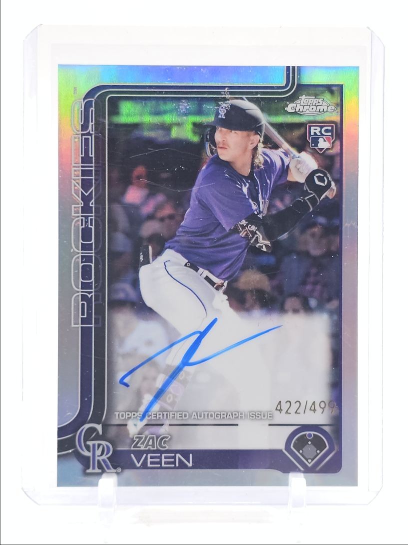 Zac Veen 2025 Topps Chrome Update #RA-ZV Autographs - Refractor
