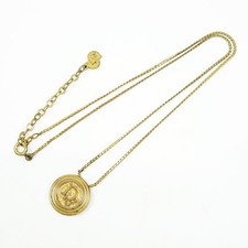 Christian Dior Gold-tone CD Logo Chain Necklace Pendant F126