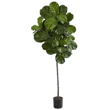 Nearly Natural 6.5-ft Fiddle Leaf Artificial Tree