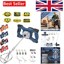 New Portable Electric Cement Mixer, 2100W, Blue, 6-Speed Adjustable Handheld ...