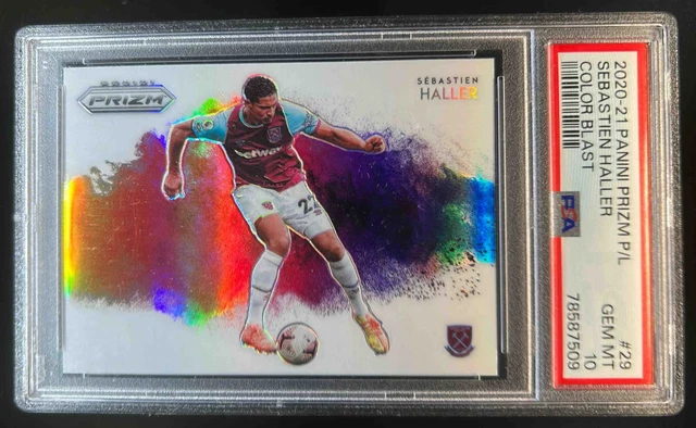 2020 Prizm Premier League Sebastien Haller Color Blast SSP #29 West Ham PSA 10