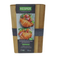 Kesper FrüHstüCksbrettchen Akazienholz KüChenaccessoires 3Er Set Nachhaltig Holz