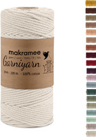 Makramee Garn 3Mm Premium – 100M Baumwollkordel 100% Baumwolle FüR Makramee, Wan
