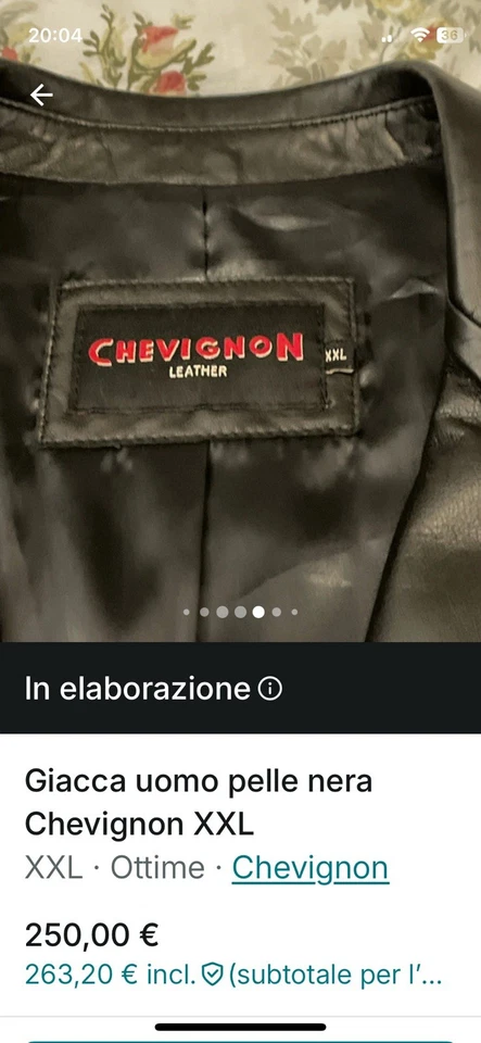 Chevignon Giacca Blazer Uomo pelle Leather Coat Man Size XXL - Imagen 3 de 4