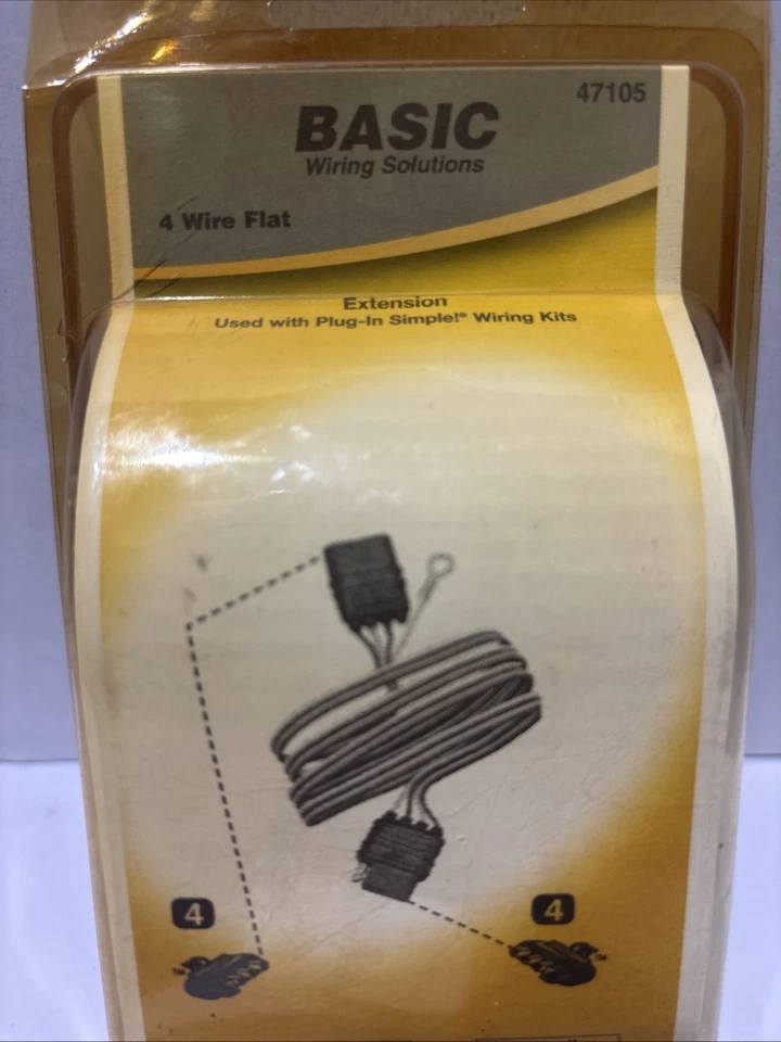 "Kit de cableado básico plano Hopkins Towing Solutions 4 cables extensión 32"" 47105" Foto 2 de 4