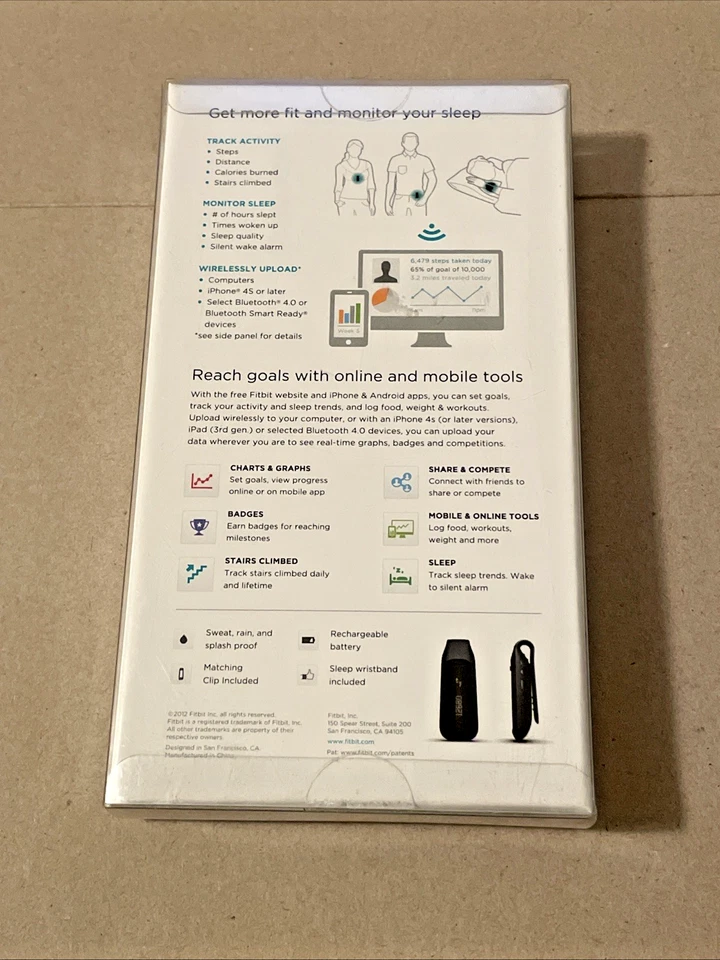 NEW | Fitbit One Wireless Activity & Sleep Tracker | Black | #FB103BK {UNOPENED} - Image 2 of 3