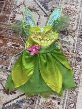 Disney Tinker bell Peter Pan Fairy Pixie Deluxe Halloween Costume Dress 4-6