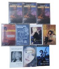 10 Assorted Country Artist Cassettes - Full  Cassette Singles