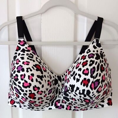 Torrid Women's Funky Leopard 360 Back Smoothing Wireless Lightly Lined Bra 40DDD