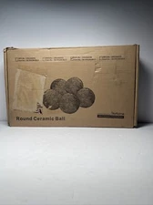 Skyflame Ceramic Fire Balls, Set of 12 Round Fire Stones Indoor Outdoor Pit 3"