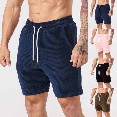 Männer Shorts Kurze Hose Cord Kurze Hose Männer Einfarbig Erschwinglich MJ - Bild 3 von 13