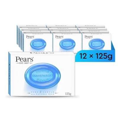 Pears Germishield Soap with Mint Extract 12 Pack Pure & Gentle Bar Soap