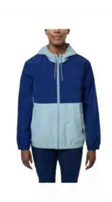 New Voyager Women's Windwear Stretch Hooded Rain Jacket True Navy