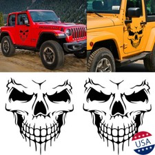 2x Reflective Skull Vinyl Side Door Tailgate Sticker Trim For Jeep Wrangler Jk 2x Reflective Skull Vinyl Side Door Tailgate Sticker Trim For Jeep Wrangler Jk