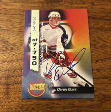 Deron Quint Signed 1994-95 Signature Rookies #26 Card Seattle Thunderbirds