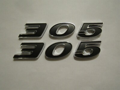 CHEVROLET 305 ENGINE ID FENDER HOOD SCOOP QUARTER TRUNK EMBLEMS FLAT ...