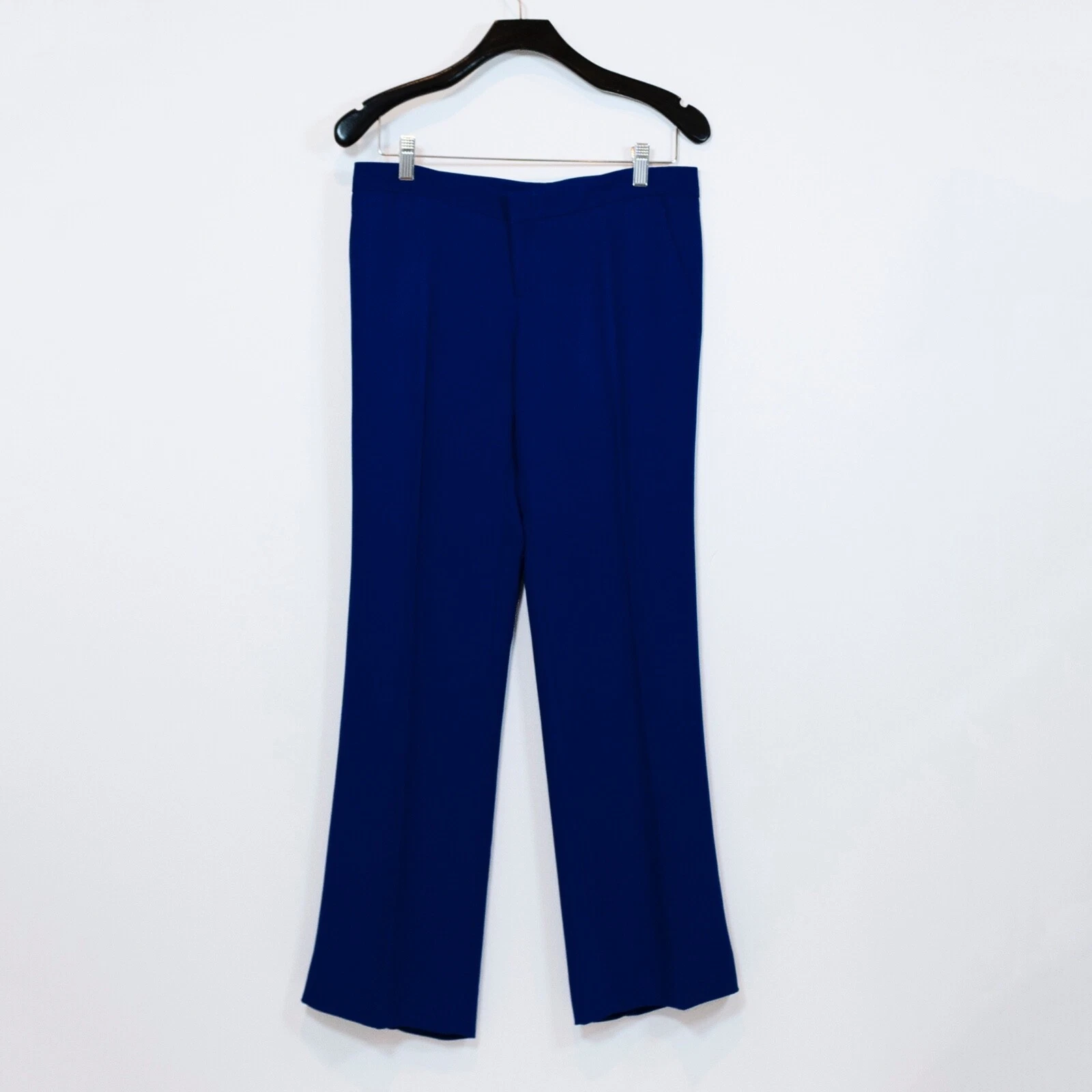 Pantalon femme Gucci fabriqué en Italie en soie crêpe avant plissé jambe droite