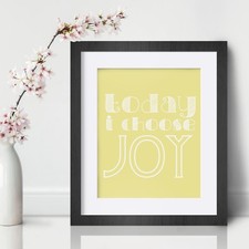Joy Inspirational Wall Art Print Motivational Quote Poster Decor Encouragement