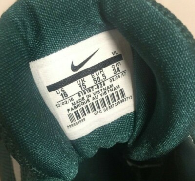 Nike Football Cleats Mens Green Alpha Menace Pro Low TD Wide  display picture 1