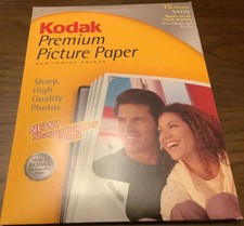 Kodak Premium Photo Paper 8.5x 11. Pkg opened. None used. 15 Sheets. Satin.