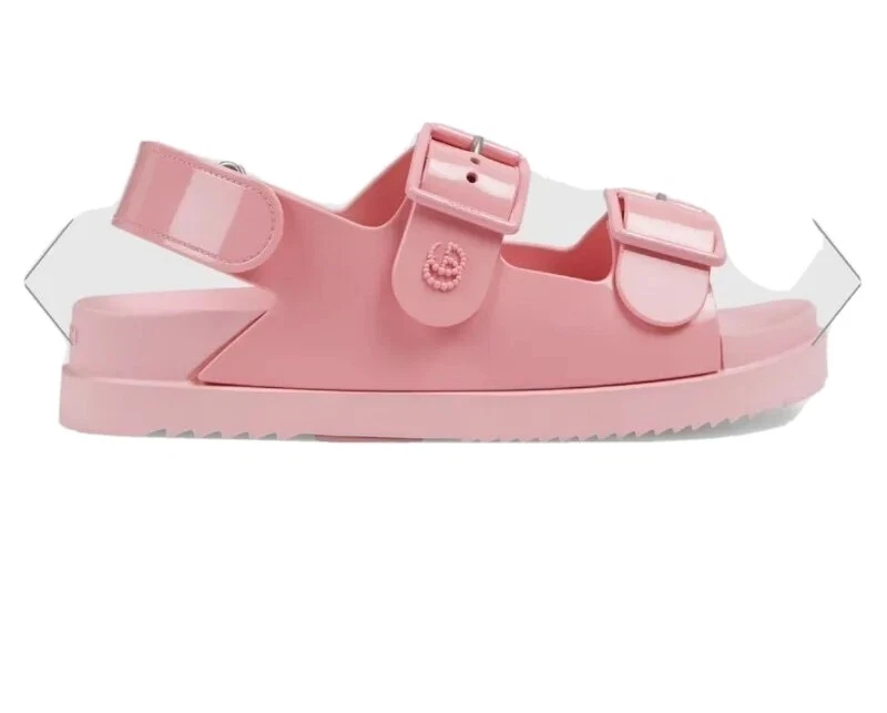 Gucci Rubber Sandals black pink SZ 37 eBay