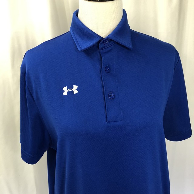 Under Armour Blue DriFit Polo Size Medium eBay