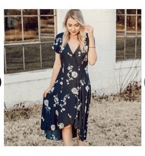 Midi Button up Yellow Dress 