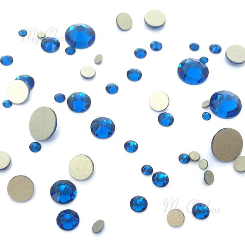 Arte en uñas 144 tamaños mixtos surtidos 2 mm-6 mm cristal austriaco respaldo plano *Elige color - Imagen 20 de 59