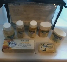 TOM'S OF MAINE TRAVEL KIT TOOTHPASTE MOUTHWASH DEODORANT SOAP FREE SHIPPING USA