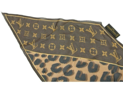 LOUIS VUITTON エシャルプモノグラムレオパード M72123 Louis Vuitton M72123 Silk Scarf Escharpe Monogram Leopard