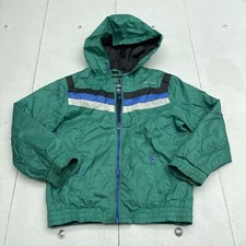 Waikiki Green Hooded Windbreaker Jacket Youth Boys Size 8