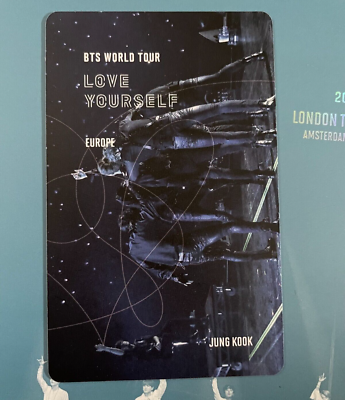 BTS loveyourself  europe Blu-ray、DVDトレカ BTS JUNGKOOK Love Yourself Europe official Photocard Blu-ray photo