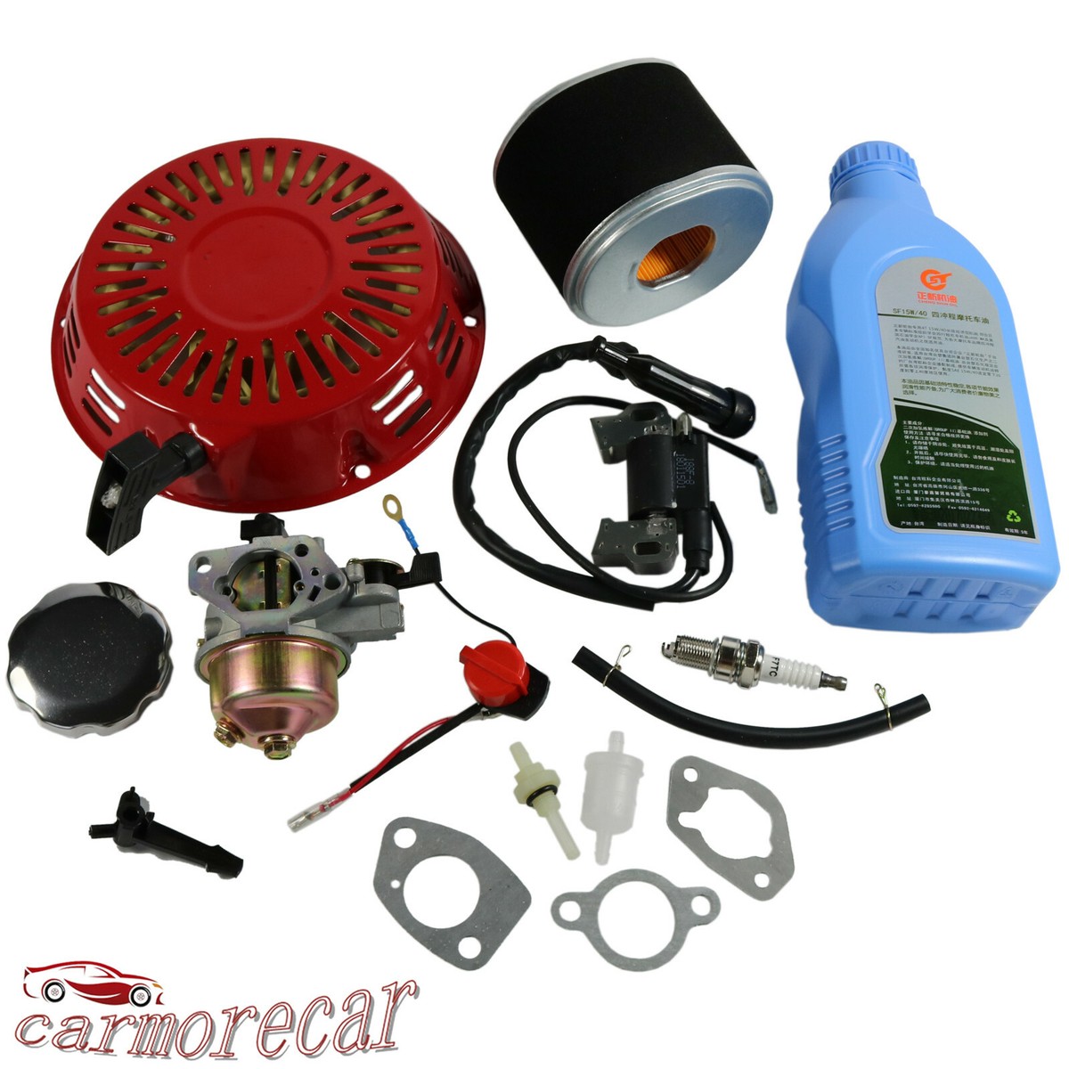 Jdmspeed Ignition Coil, Carburetor, Spark Plug & Air Filter Kit For Honda GX240 GX270 Engines